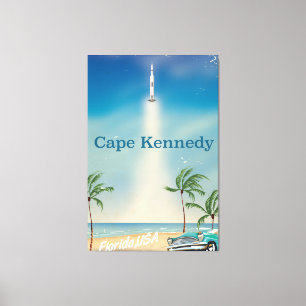 Cape Kennedy vintage Saturn poster fem raketer Canvastryck