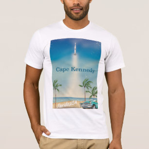 Cape Kennedy vintage Saturn poster fem raketer Tee