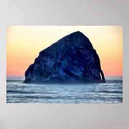 Cape Kiwanda Haystack Sten vid Sunset i Oregon Poster