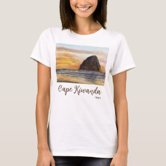 Cape Kiwanda Oregon Coast Solnedgång Vattenfärgssc T Shirt