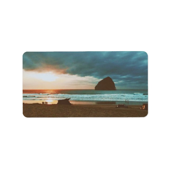 Cape Kiwanda - Pacific City - OR Adressetikett (Framsidan)