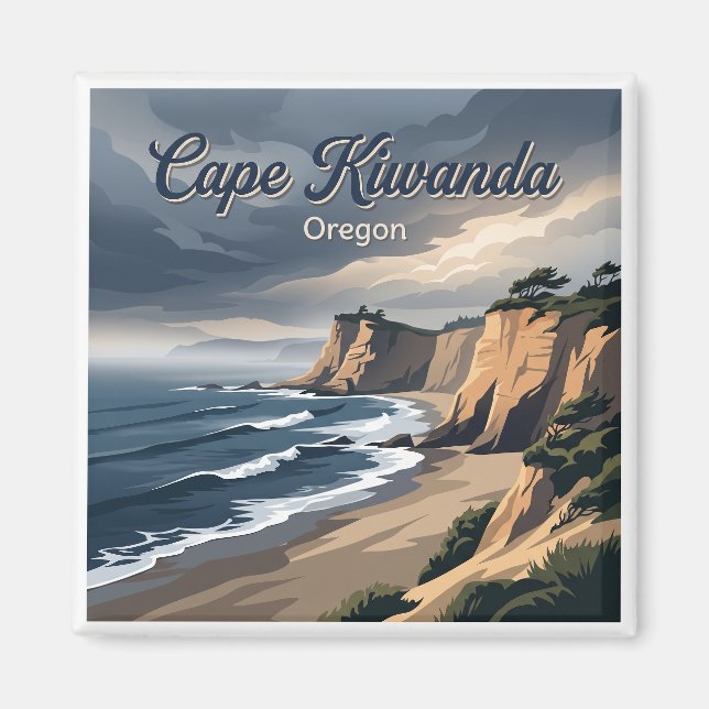 Cape Kiwanda Pacific City USA Magnet (Framsidan)