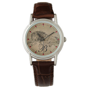 CAPE-LEJONA LJUGANDE NED, Brown Sepia Monogram Armbandsur