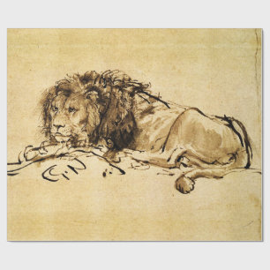 CAPE-LEJONA LJUGER NED, av Rembrandt Sepia,Black Presentpapper
