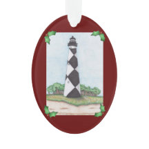Cape Lookout fyr julgransprydnad