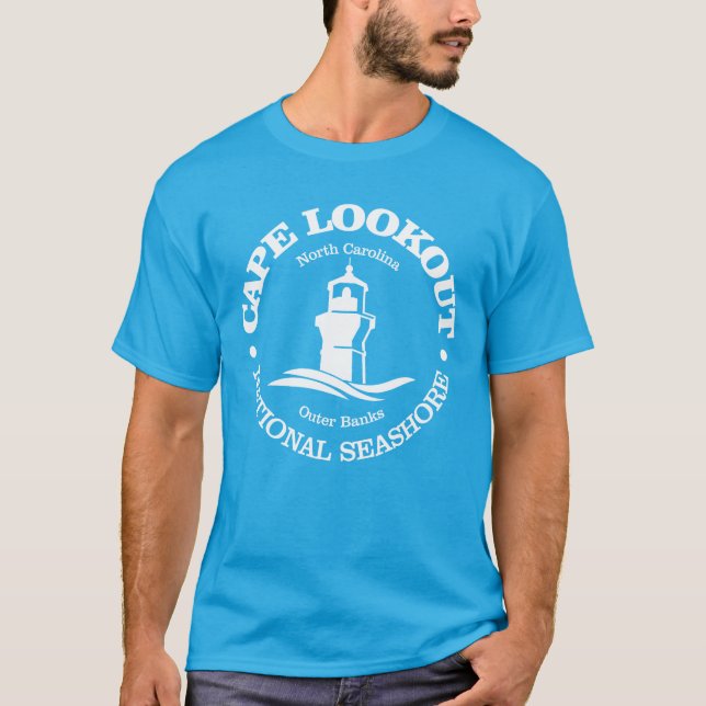 Cape Lookout (fyr) T Shirt (Framsida)