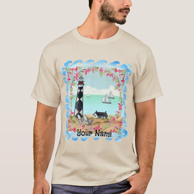 Cape Lookout Lighthouse t-shirt (Framsida)