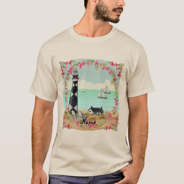 Cape Lookout Lighthouse t-shirt (Framsida)