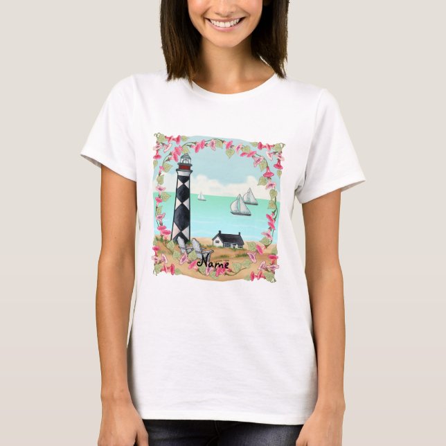 Cape Lookout Lighthouse t-shirt (Framsida)