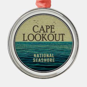 Cape Lookout National Seashore Ocean Birds Julgransprydnad Metall