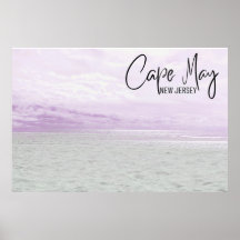 *~* Cape May Beach Sand Himlar Vågar Beach