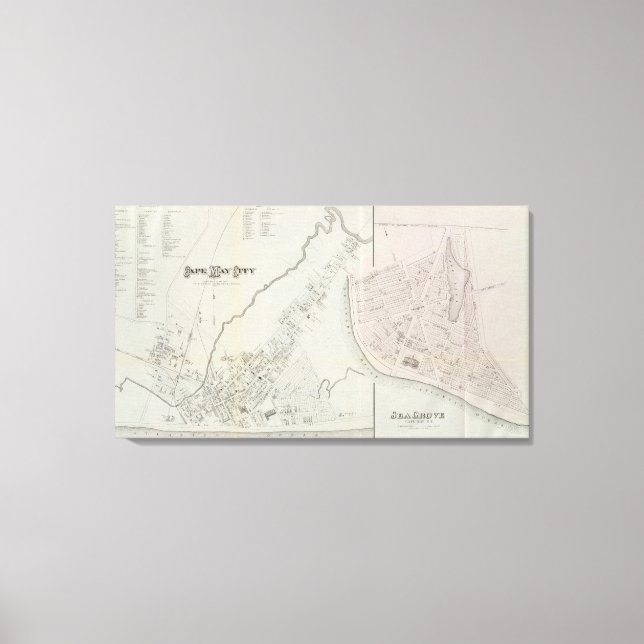 Cape May City and Sea Grove, New jersey Canvastryck (Framsida)