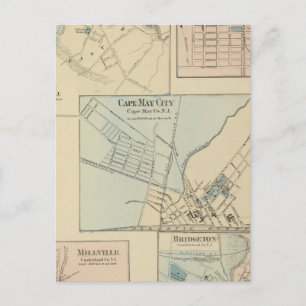 Cape May City, Salem, Vineland, Millville Vykort