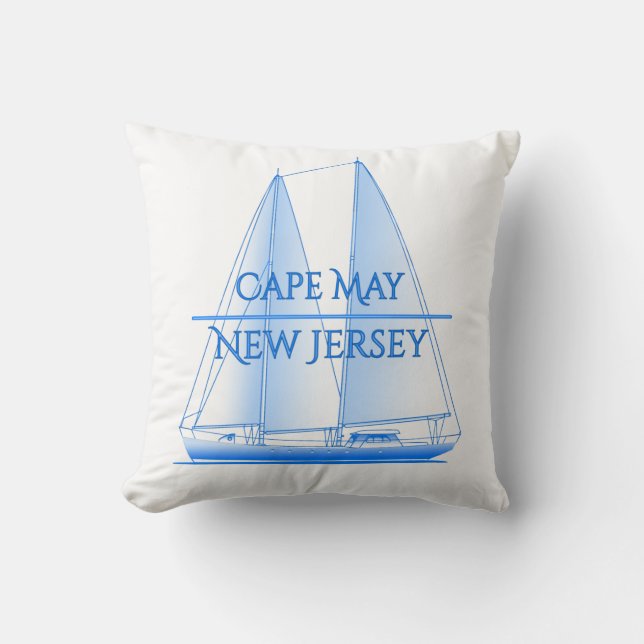 Cape May Coastal Nautical Sailing Sailor Kudde (Framsida)