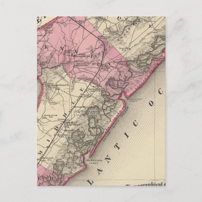 Cape May County, NJ Vykort (Framsida)