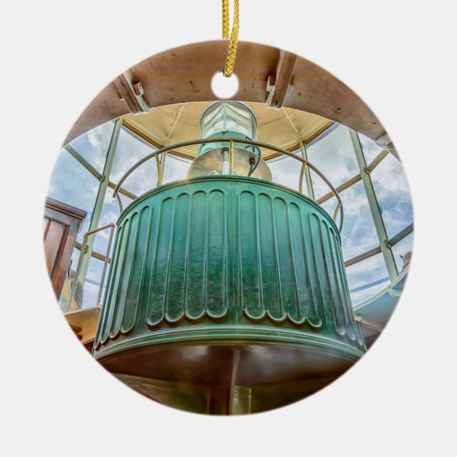 Cape May fyr Julgransprydnad Keramik (Framsidan)