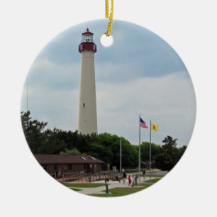 Cape May, fyr Julgransprydnad Keramik