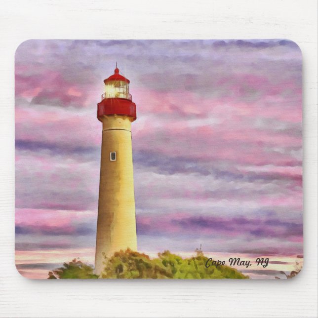 Cape May fyr Mousepad Musmatta (Framsidan)