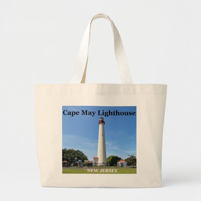 Cape May fyr, New jersey Tote Bag Jumbo Tygkasse (Framsidan)