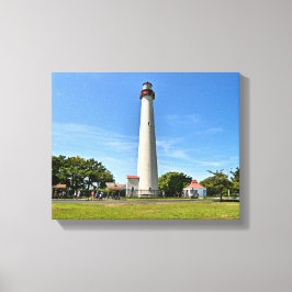 Cape May fyr, New jersey Wrapped Canvas