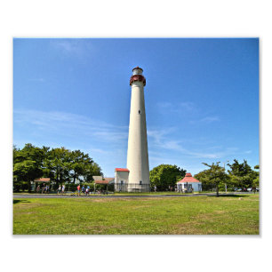 Cape May fyr som är ny - jerseyfototryck Fototryck