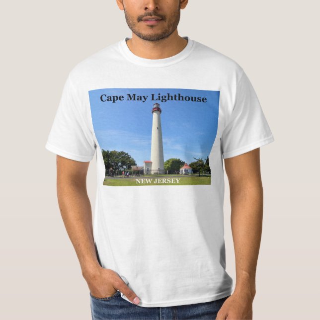 Cape May fyr som är ny - jerseyT-tröja T-shirt (Framsida)