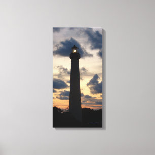 Cape May fyr vid Sunset canvas