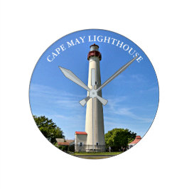 Cape May Lighthouse, New jersey Clock Rund Klocka