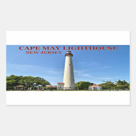 Cape May Lighthouse, New jersey Stickers Rektangulärt Klistermärke