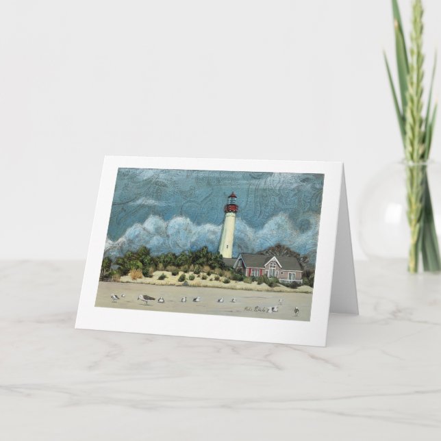 Cape May Lighthouse Painting, New jersey Kort (Framsida)