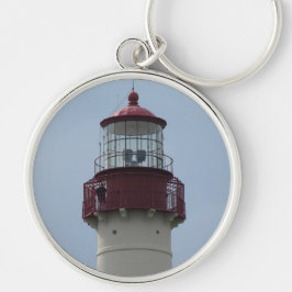 Cape May Lighthouse Rund Silverfärgad Nyckelring