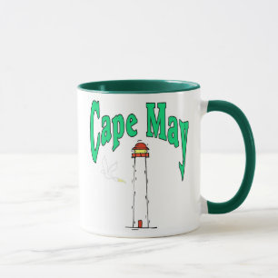 Cape May Lighthouse-Tecknad Mugg