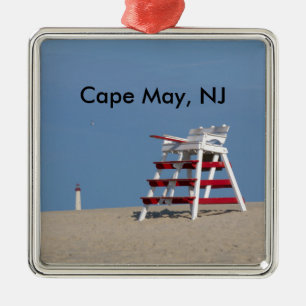 Cape May livräddarestol Julgransprydnad Metall