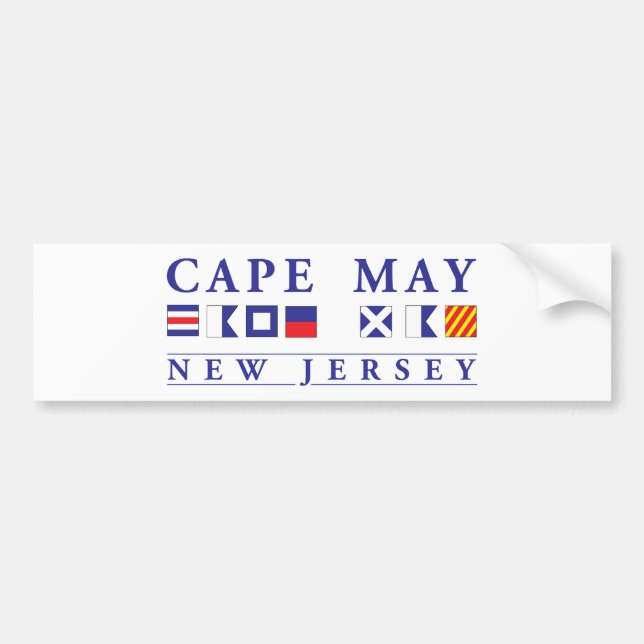 Cape May New Jersey Bildekal (Framsidan)
