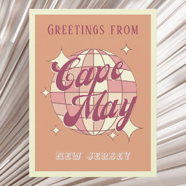 Cape May New Jersey disco Retro Vintage vykort