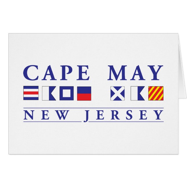 Cape May New jersey Hälsningskort (Framsidan Horizontal)