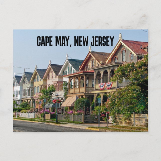 CAPE MAY, NEW JERSEY HOUSES POSTCARDS VYKORT (Framsida)