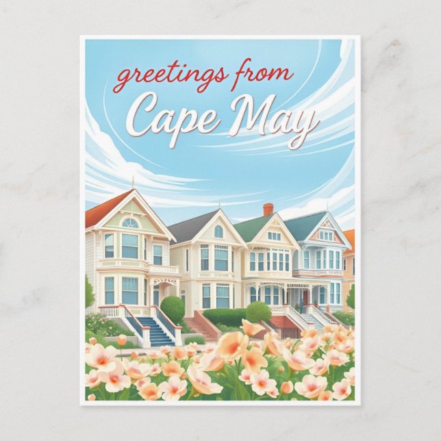 Cape May, New Jersey – hus i victoriansk stil Vykort (Framsida)