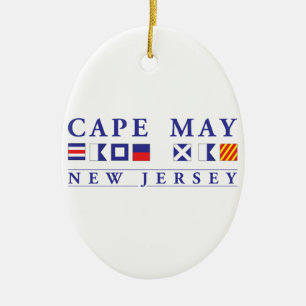 Cape May New jersey Julgransprydnad Keramik
