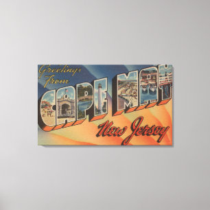 Cape May, New jersey-Large Brev Scenes Canvastryck