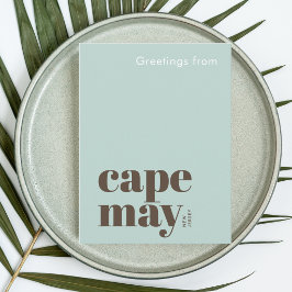 Cape May New Jersey modern semester Vykort