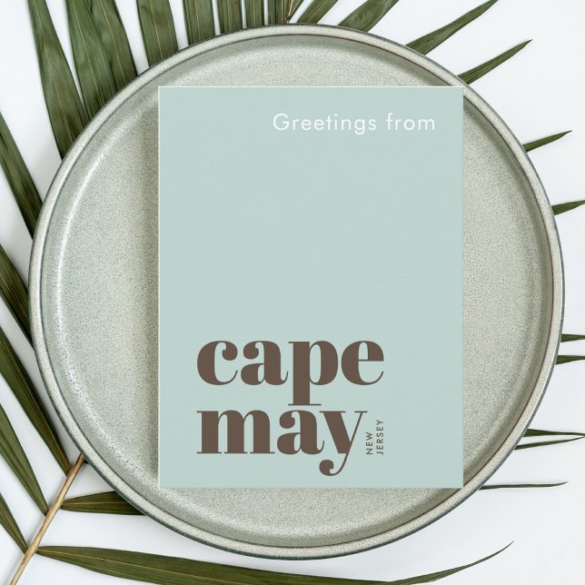 Cape May New Jersey modern semester Vykort (Skapare uppladdad)