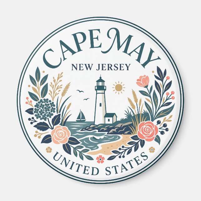 Cape May, New Jersey, USA New Jersey Magnet (Framsidan)