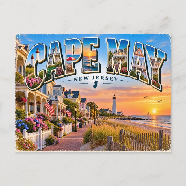 Cape May, New Jersey Vykort (Framsida)