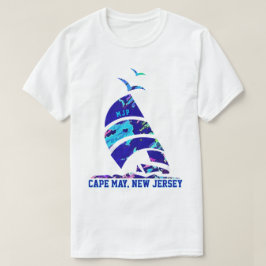 Cape May, NJ Sailboat Vacation T Shirt