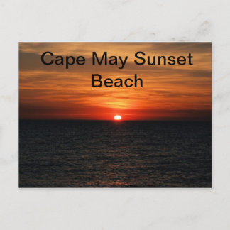 Cape May NJ Sunset Beach Vykort
