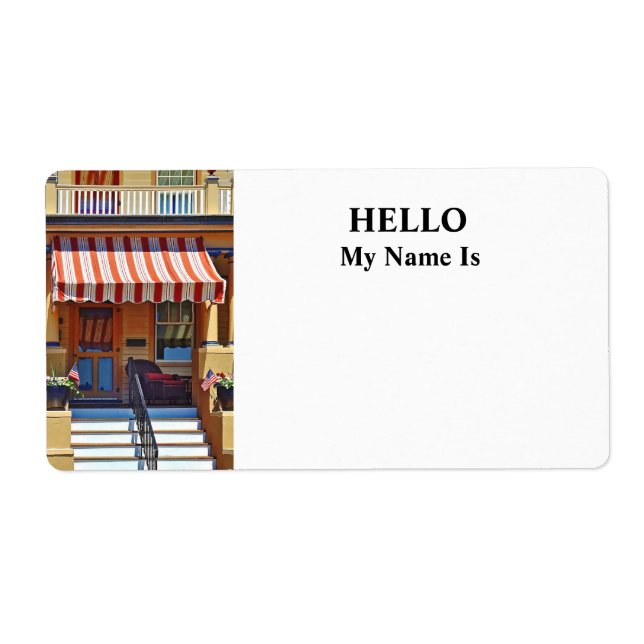 Cape May NJ - Veranda med flätstolen Fraktsedel (Framsidan)