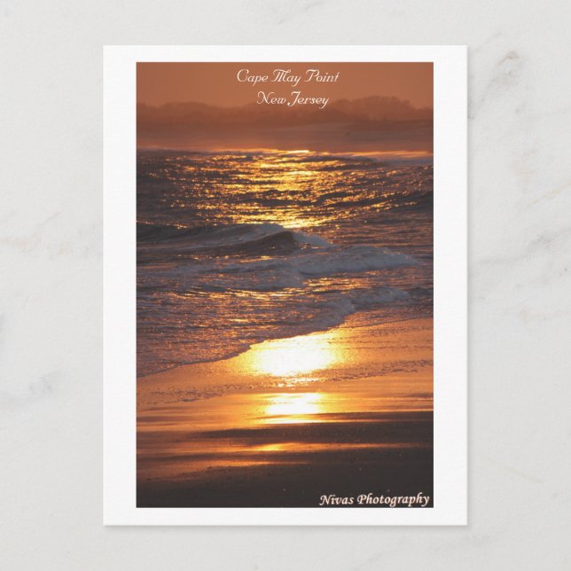 Cape May Point New jersey Sunset Vykort (Framsida)