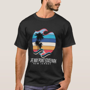 Cape May Point State Park New jersey Beach Surfing T Shirt