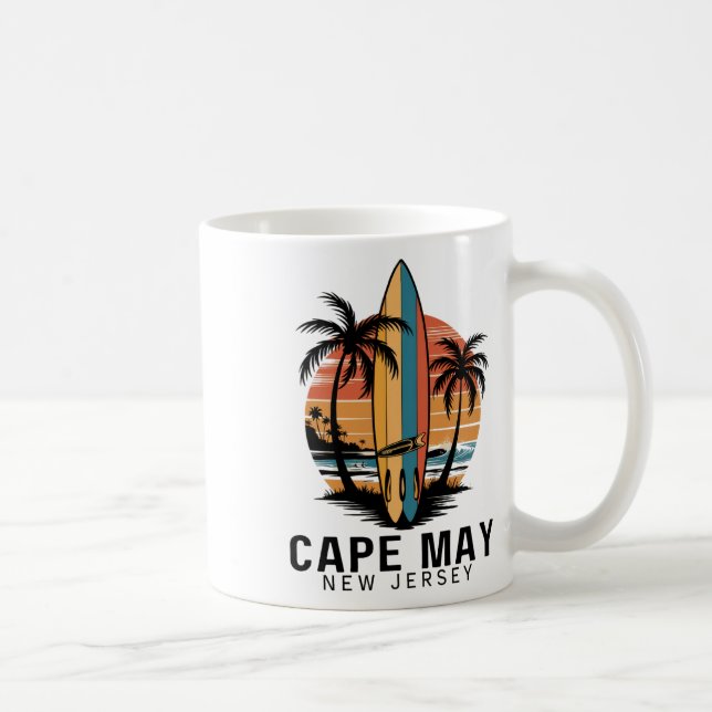 Cape May Point State Park New Jersey Surfing Surfa Kaffemugg (Höger)
